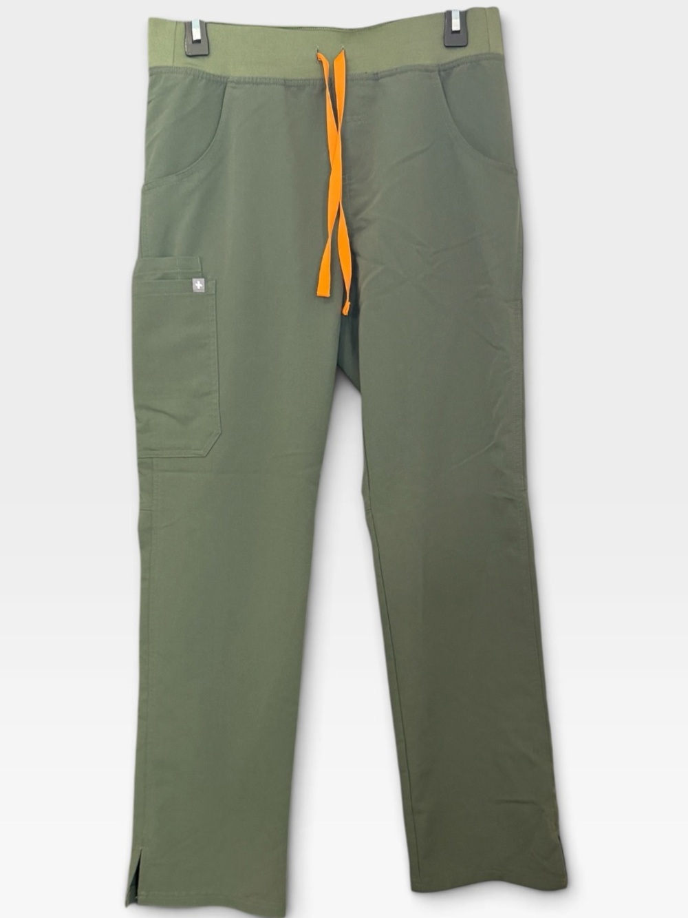 Figs Moss Kade Pants with Orange Drawstring Small EUC